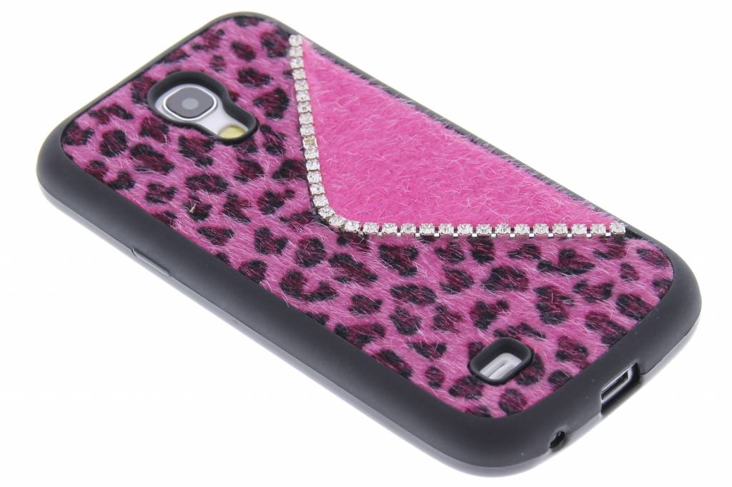 Image of Roze luxe luipaard design TPU siliconen hoesje voor de Samsung Galaxy S4 mini