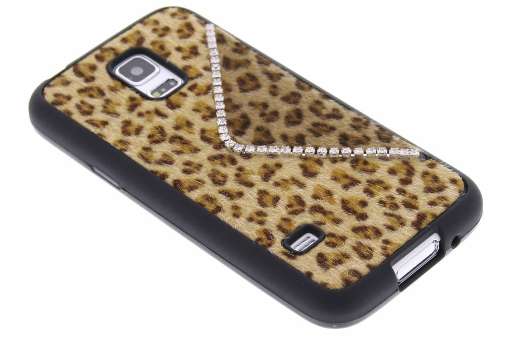 Image of Bruin luxe luipaard design TPU siliconen hoesje Samsung Galaxy S5 mini