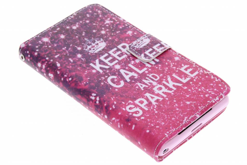 Image of Keep Calm and Sparkle design TPU booktype hoes voor de Sony Xperia Z2