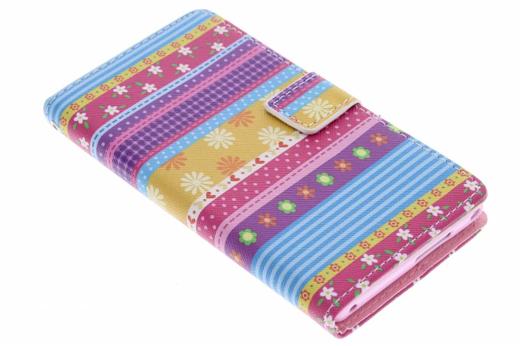 Image of Bloemetjes design TPU booktype hoes voor de Sony Xperia M2 (Aqua)