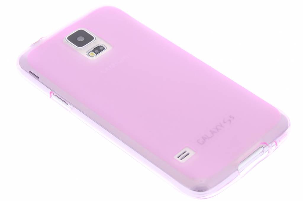 Image of Roze transparant hard siliconen hoesje voor de Samsung Galaxy S5 (Plus) / Neo