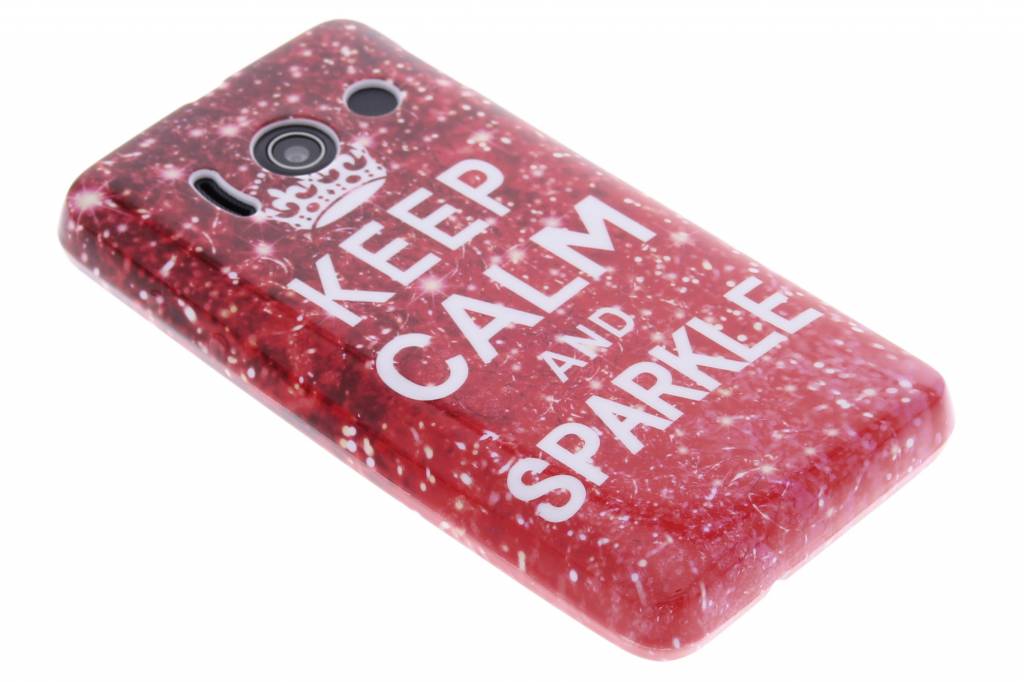 Image of Keep Calm and Sparkle design TPU siliconen hoesje voor de Huawei Ascend Y300