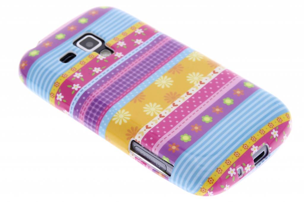 Image of Bloemetjes design TPU siliconen hoesje voor de Samsung Galaxy S Duos / Trend (Plus)