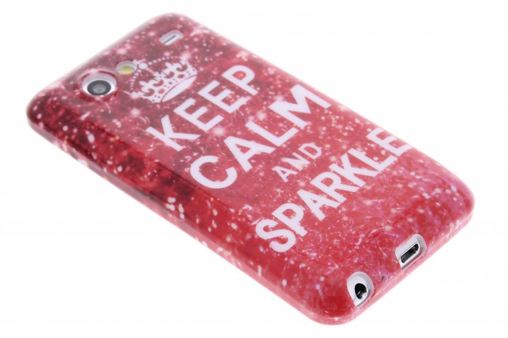 Image of Keep Calm and Sparkle design TPU siliconen hoesje voor de Samsung Galaxy S Advance