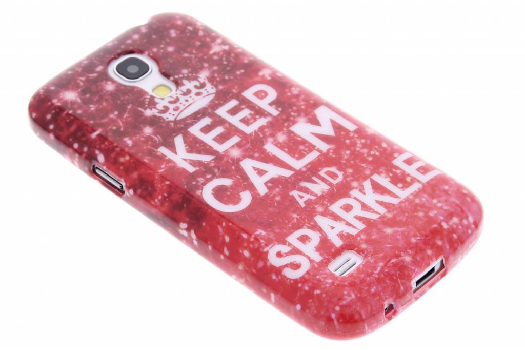 Image of Keep Calm and Sparkle design TPU siliconen hoesje voor de Samsung Galaxy S4 Mini