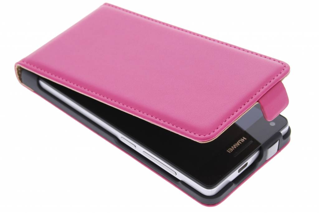 Image of Fuchsia luxe flipcase voor de Huawei Ascend G6 4G