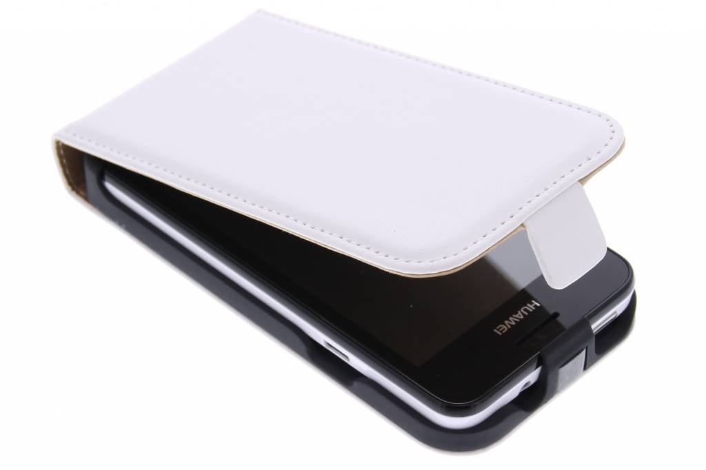 Image of Witte luxe flipcase voor de Huawei Ascend Y330