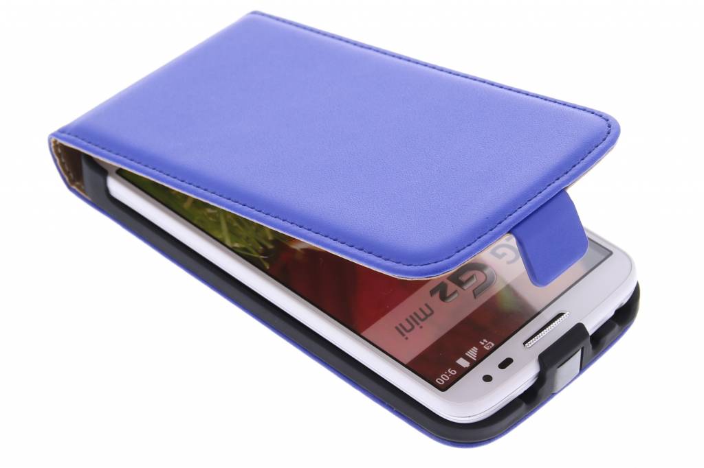 Image of Blauwe luxe flipcase voor de LG G2 Mini
