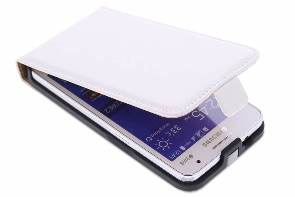 Image of Witte luxe flipcase voor de Samsung Galaxy Core 2