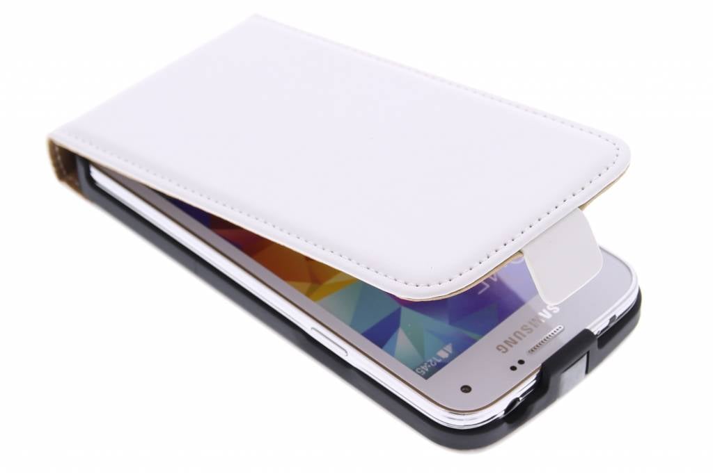 Image of Witte luxe flipcase voor de Samsung Galaxy S5 Mini