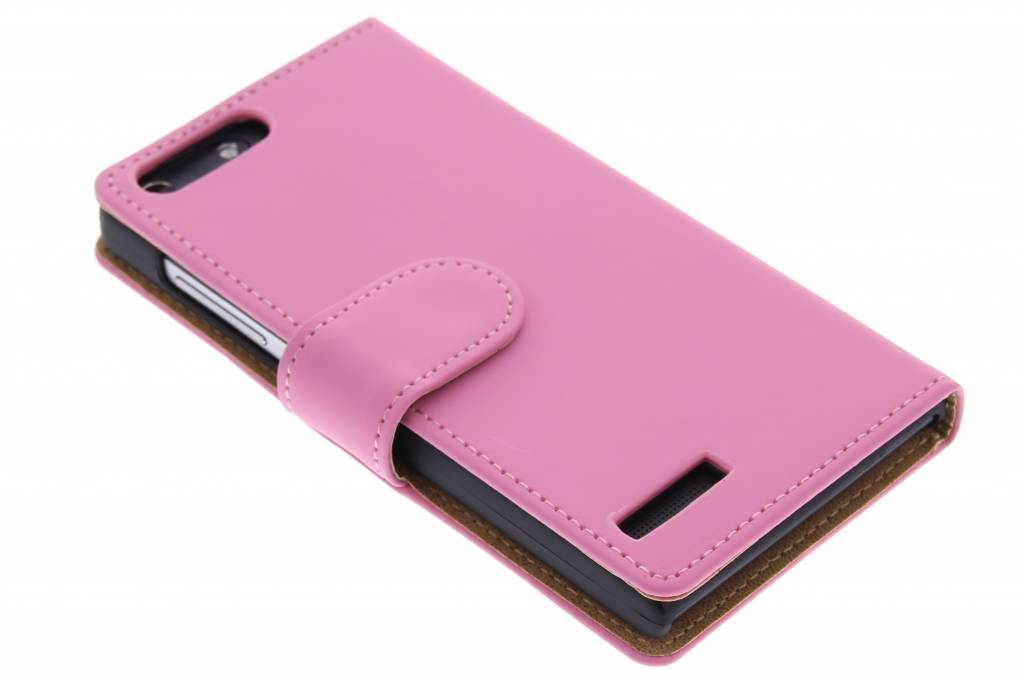 Image of Roze effen booktype hoes voor de Huawei Ascend G6 4G