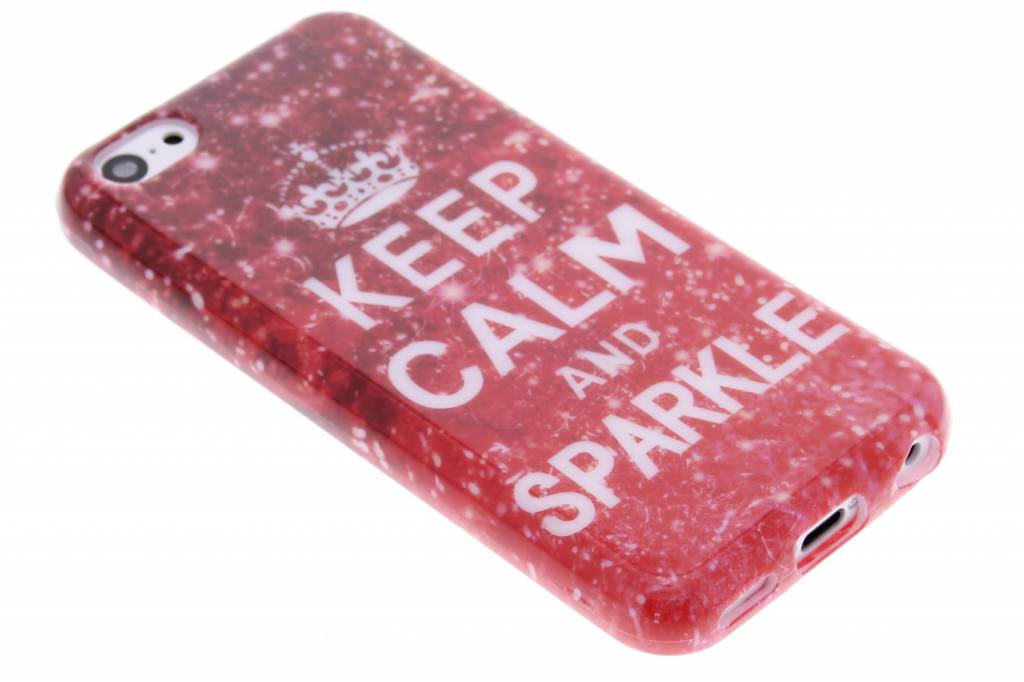 Image of Keep Calm and Sparkle design TPU siliconen hoesje voor de iPhone 5c