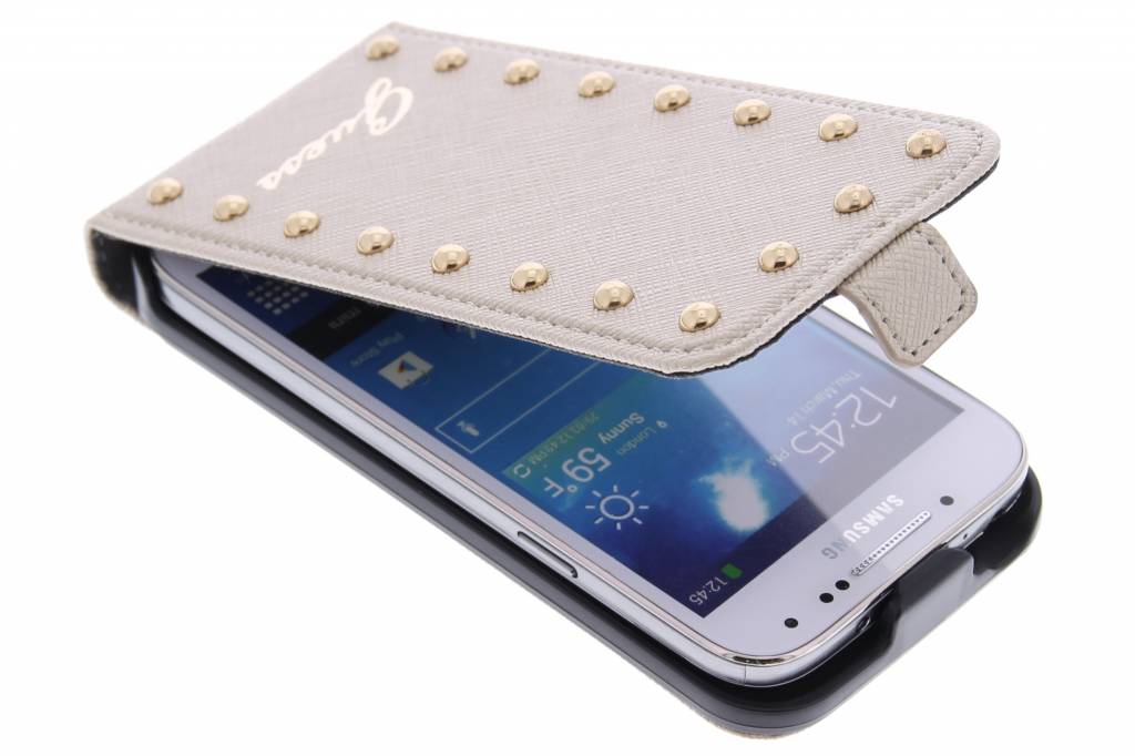 Image of Studded Flip Case voor de Samsung Galaxy S4 mini - goud