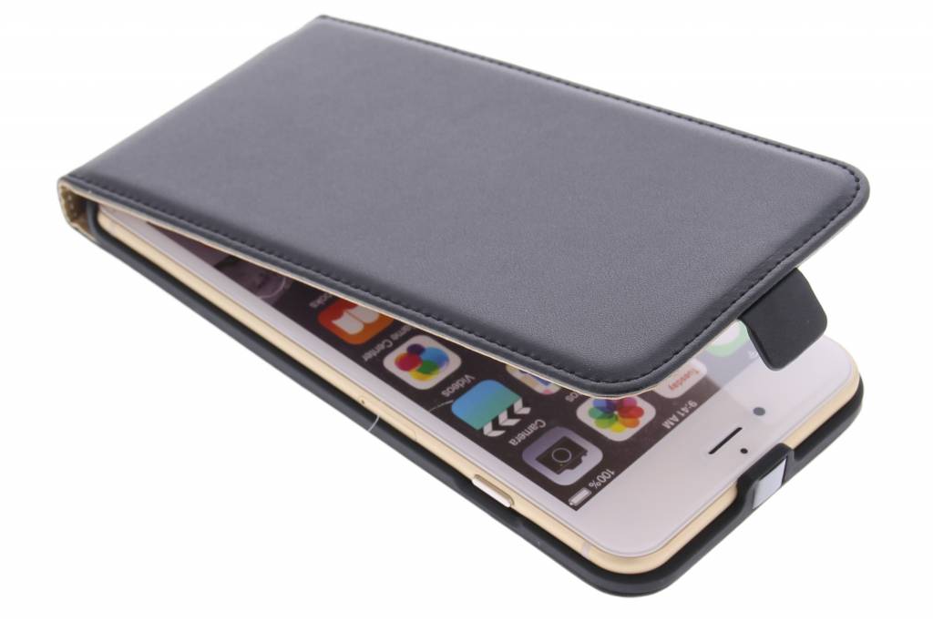 Image of Zwarte luxe flipcase voor de iPhone 6(s) Plus