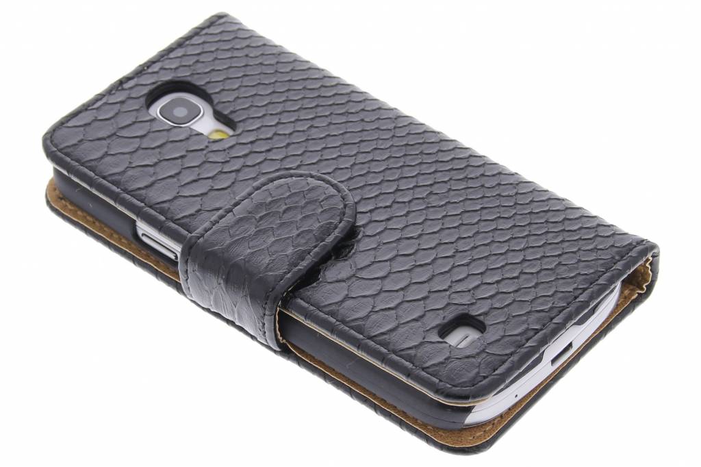 Image of Zwarte slangen booktype hoes voor de Samsung Galaxy S4 Mini