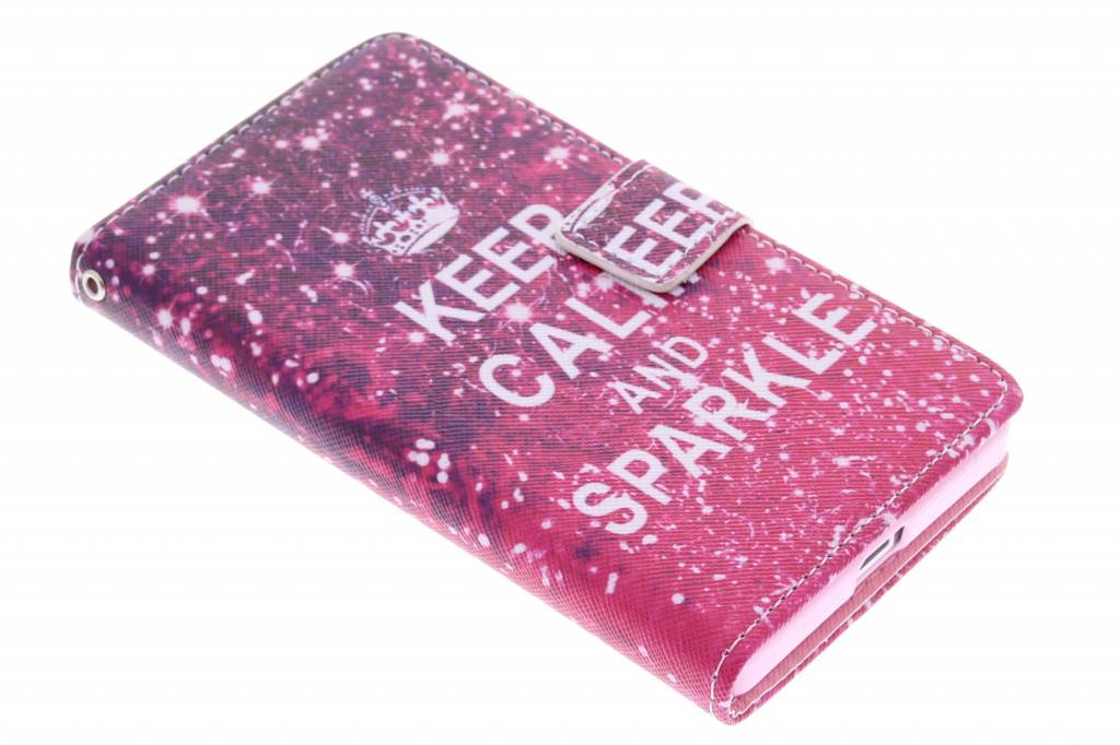 Image of Keep Calm and Sparkle design TPU booktype hoes voor de Nokia Lumia 930