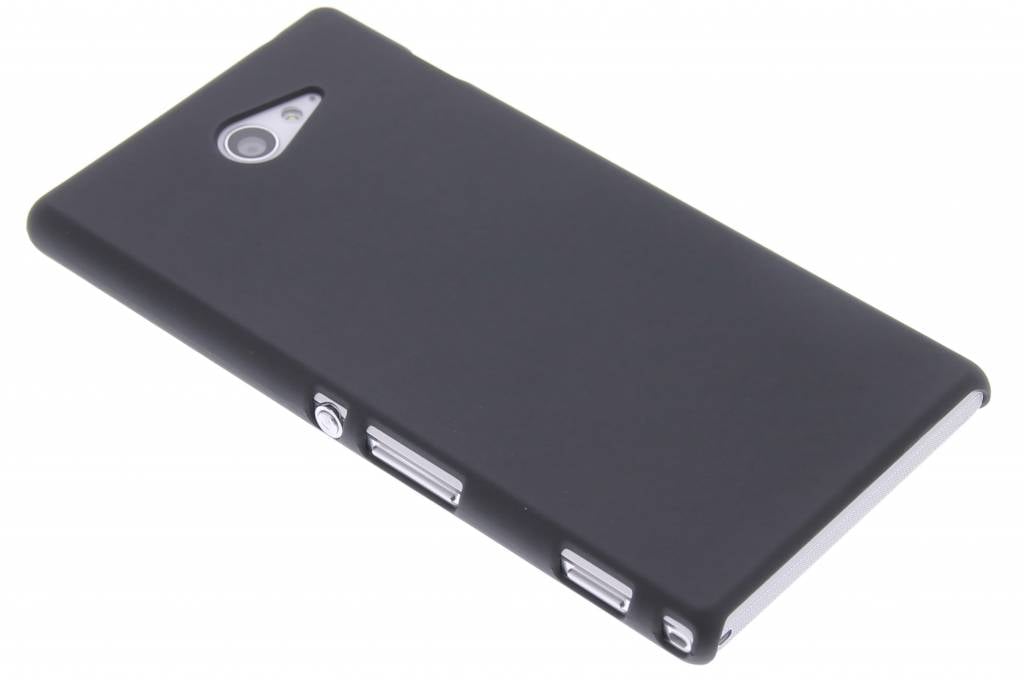 Image of Zwart effen hardcase hoesje voor de Sony Xperia M2 (Aqua)