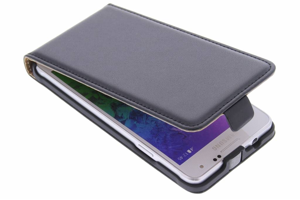 Image of Zwarte luxe flipcase voor de Samsung Galaxy Alpha