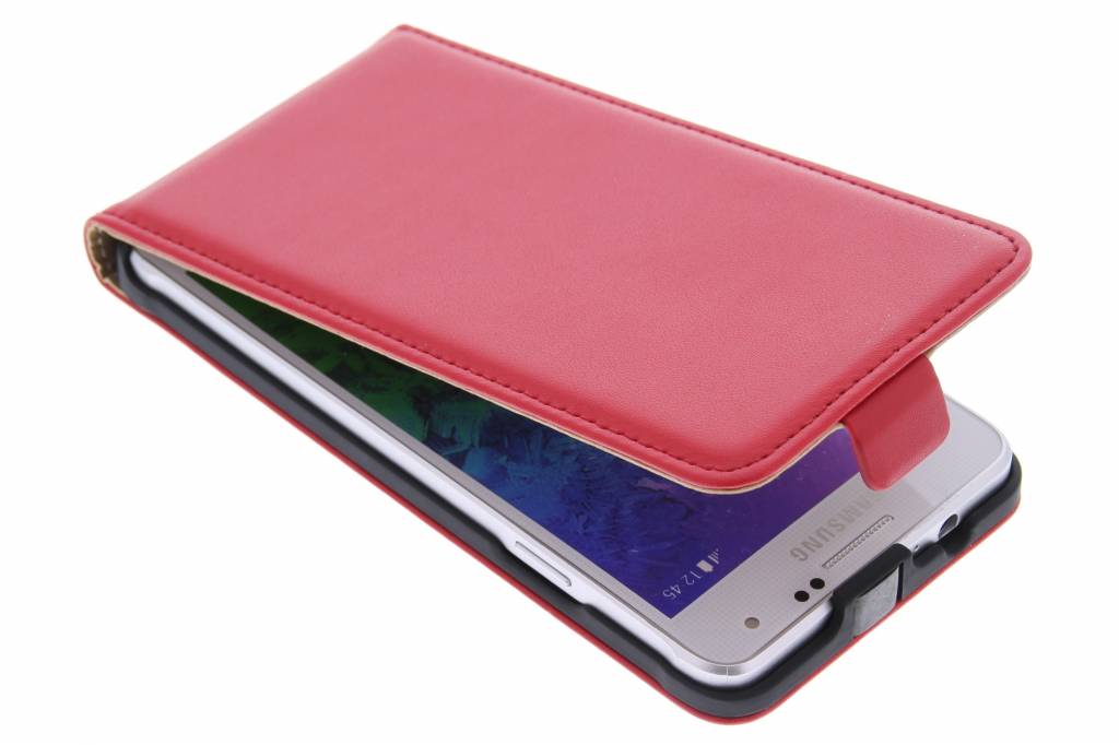 Image of Rode luxe flipcase voor de Samsung Galaxy Alpha