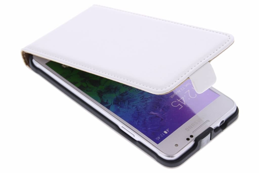 Image of Witte luxe flipcase voor de Samsung Galaxy Alpha