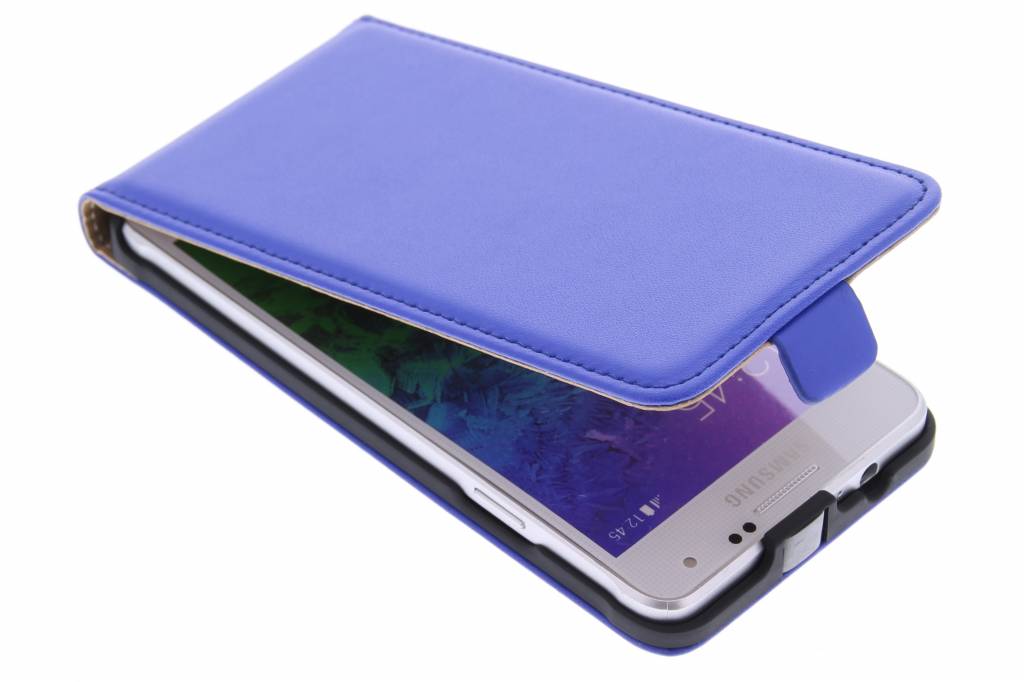 Image of Blauwe luxe flipcase voor de Samsung Galaxy Alpha