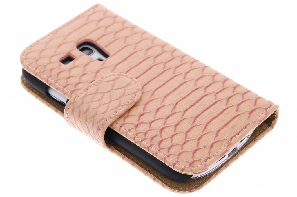 Image of Roze slangen booktype hoes voor de Samsung Galaxy S3 Mini