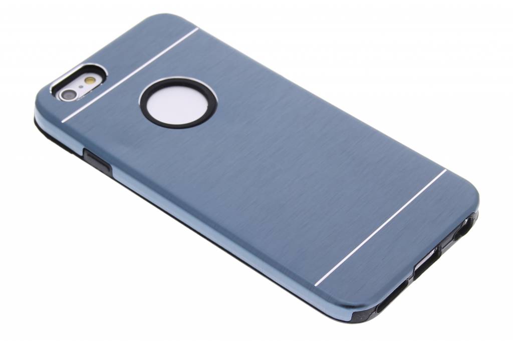 Image of Donkerblauwe brushed aluminium siliconen hardcase voor de iPhone 6 / 6s