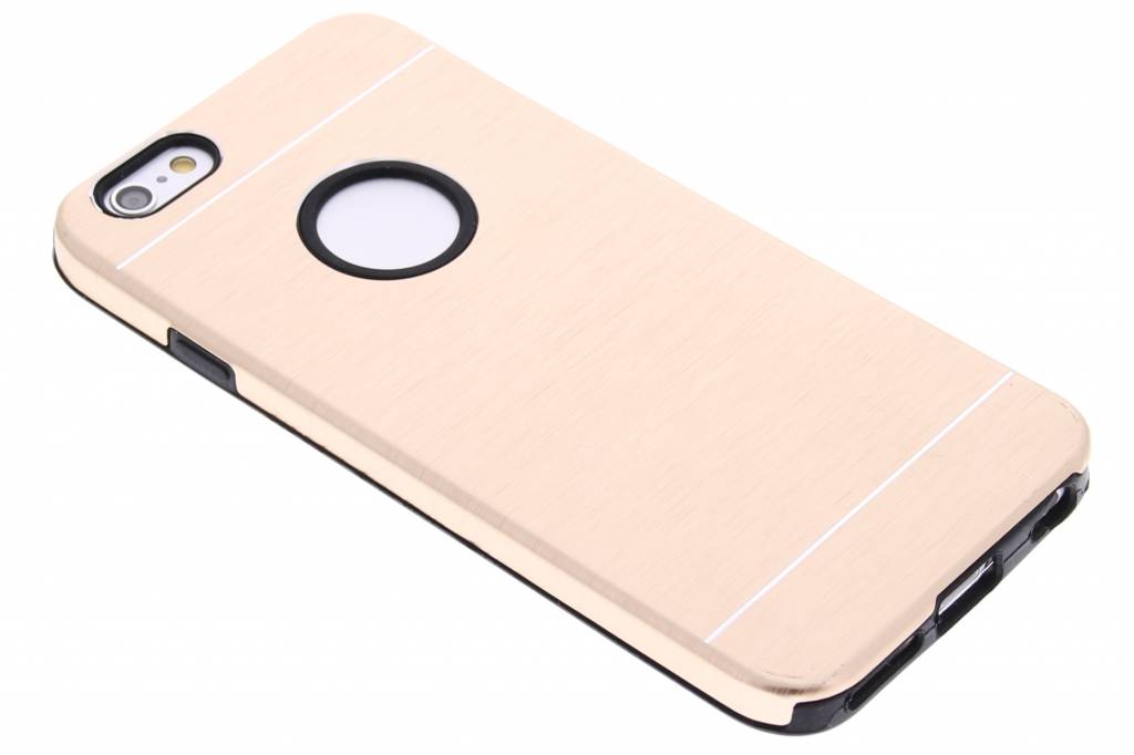 Image of Gouden brushed aluminium siliconen hardcase voor de iPhone 6 / 6s