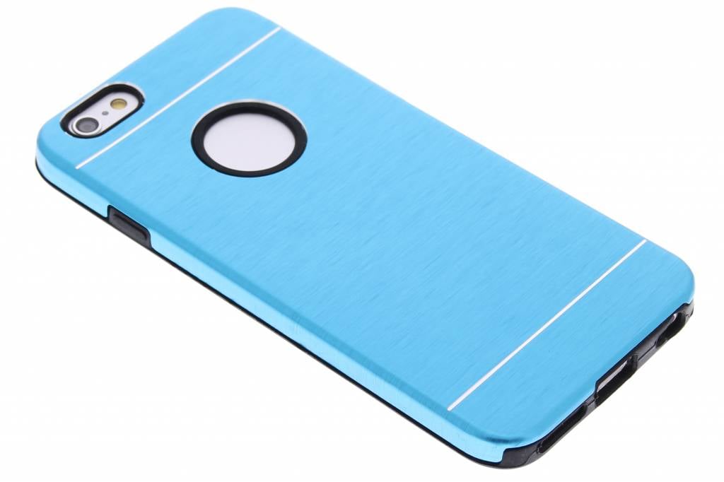 Image of Blauwe brushed aluminium siliconen hardcase voor de iPhone 6 / 6s