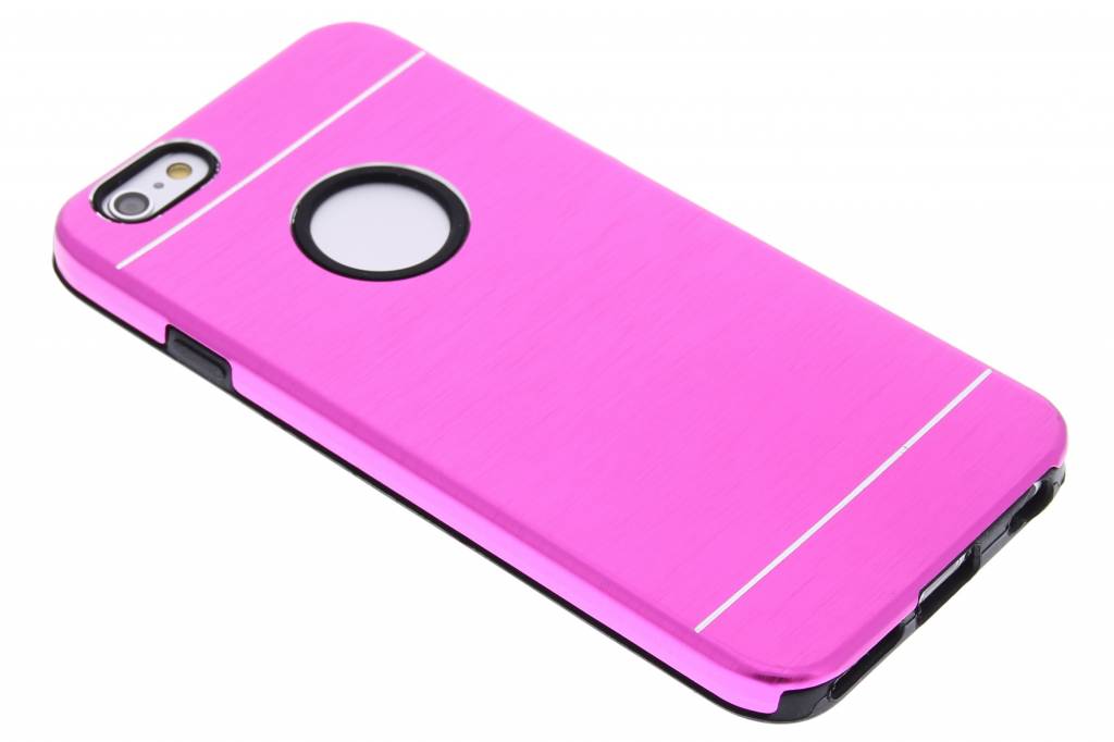 Image of Fuchsia brushed aluminium siliconen hardcase voor de iPhone 6 / 6s