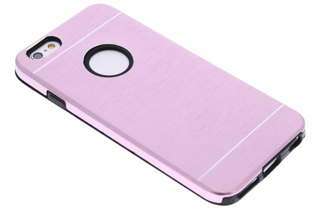 Image of Roze brushed aluminium siliconen hardcase voor de iPhone 6 / 6s