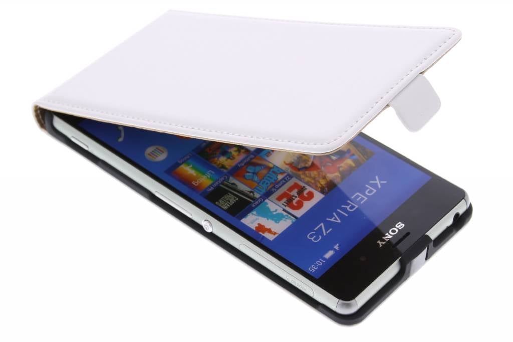 Image of Witte luxe flipcase voor de Sony Xperia Z3