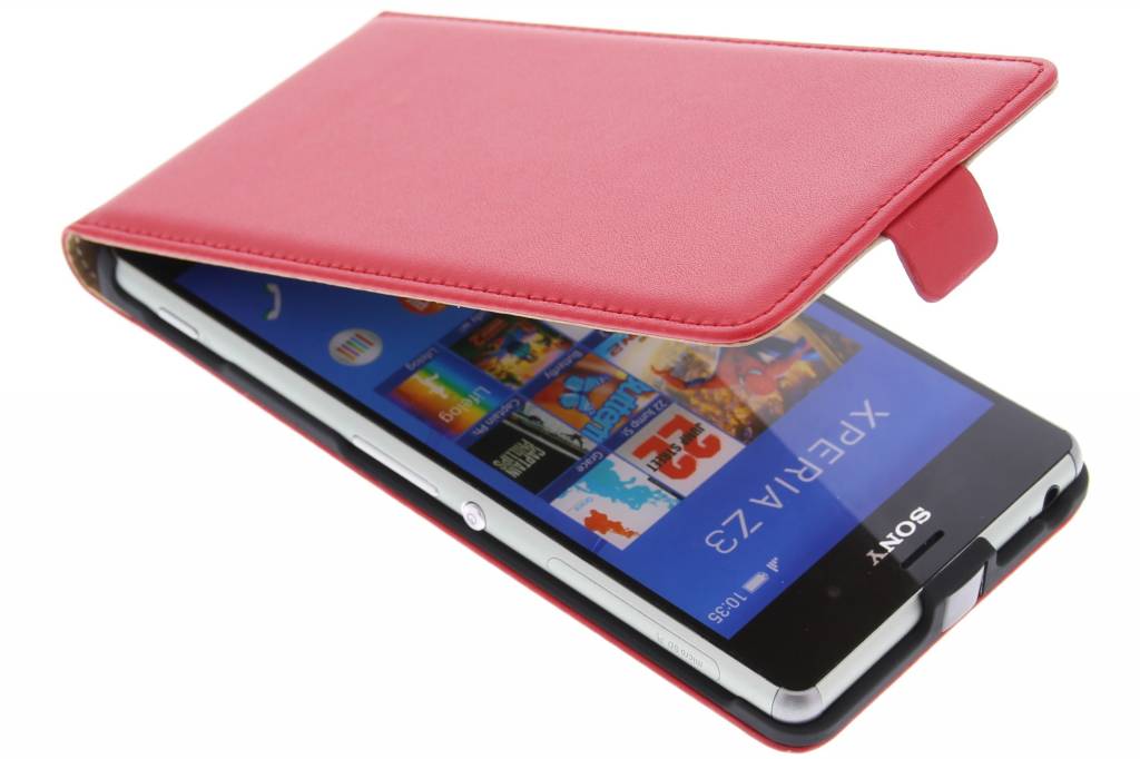 Image of Rode luxe flipcase voor de Sony Xperia Z3