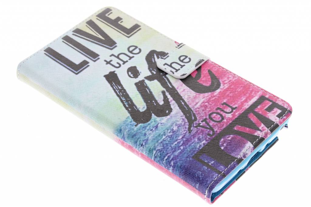 Image of Live the life design TPU booktype hoes voor de Samsung Galaxy Note 4