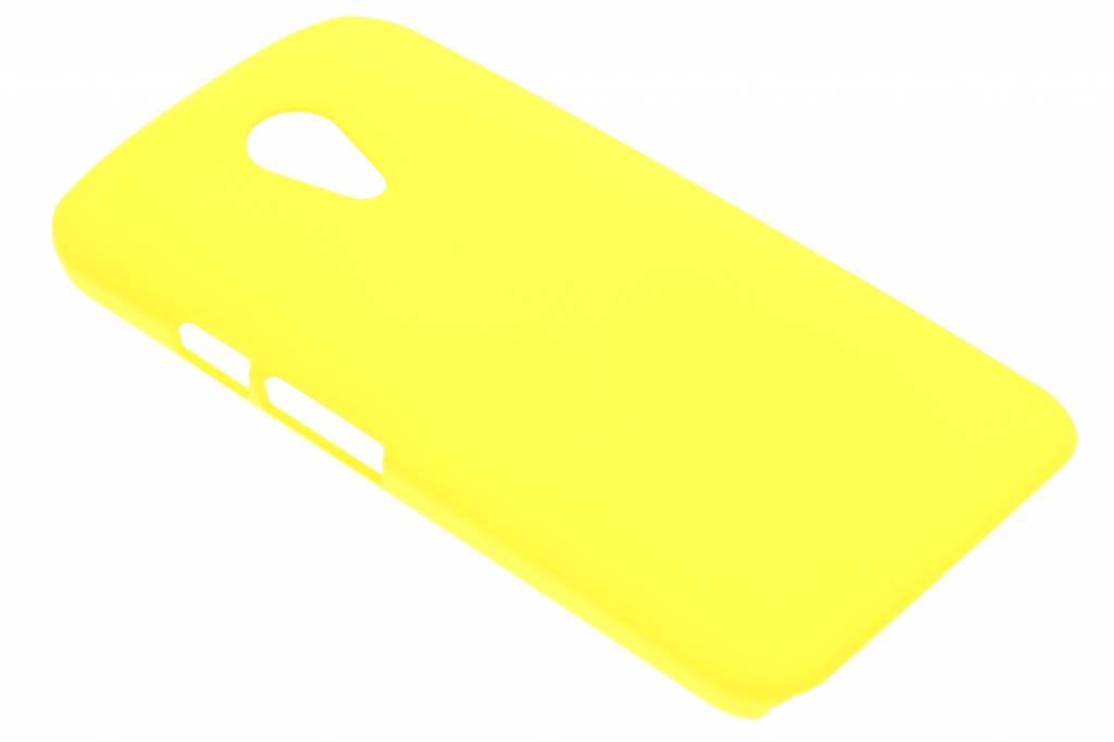 Image of Geel effen hardcase hoesje voor de Motorola Moto G 2nd Gen 2014