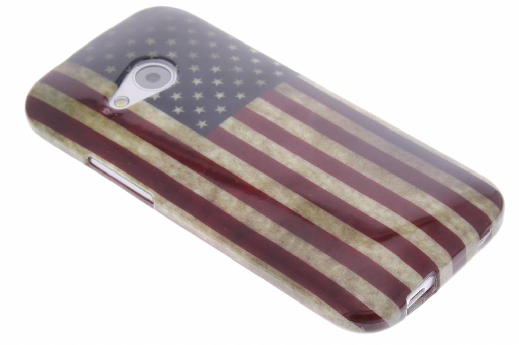 Image of Amerikaanse vlag design TPU siliconen hoesje voor de HTC One Mini 2
