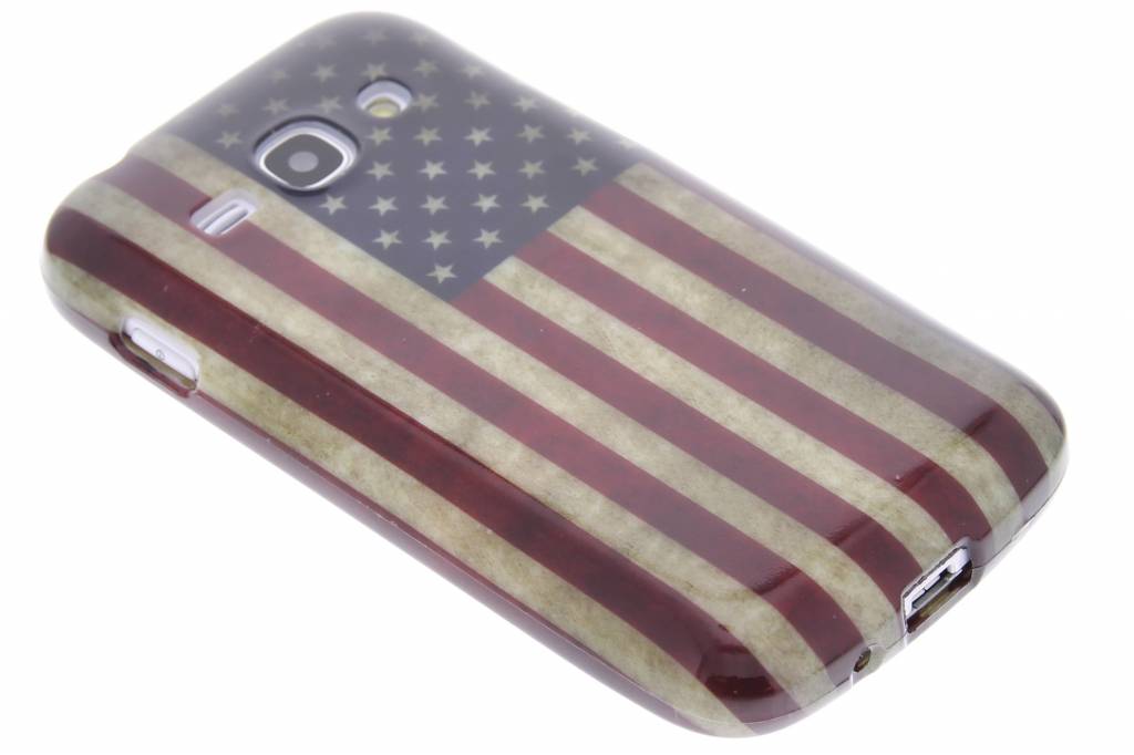 Image of Amerikaanse vlag design TPU siliconen hoesje voor de Samsung Galaxy Ace 3