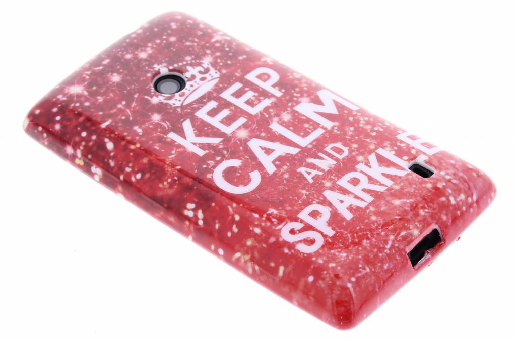 Image of Keep Calm and Sparkle design TPU siliconen hoesje voor de Nokia Lumia 520