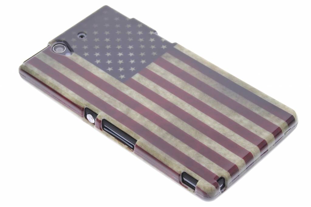 Image of Amerikaanse vlag design TPU siliconen hoesje voor de Sony Xperia Z