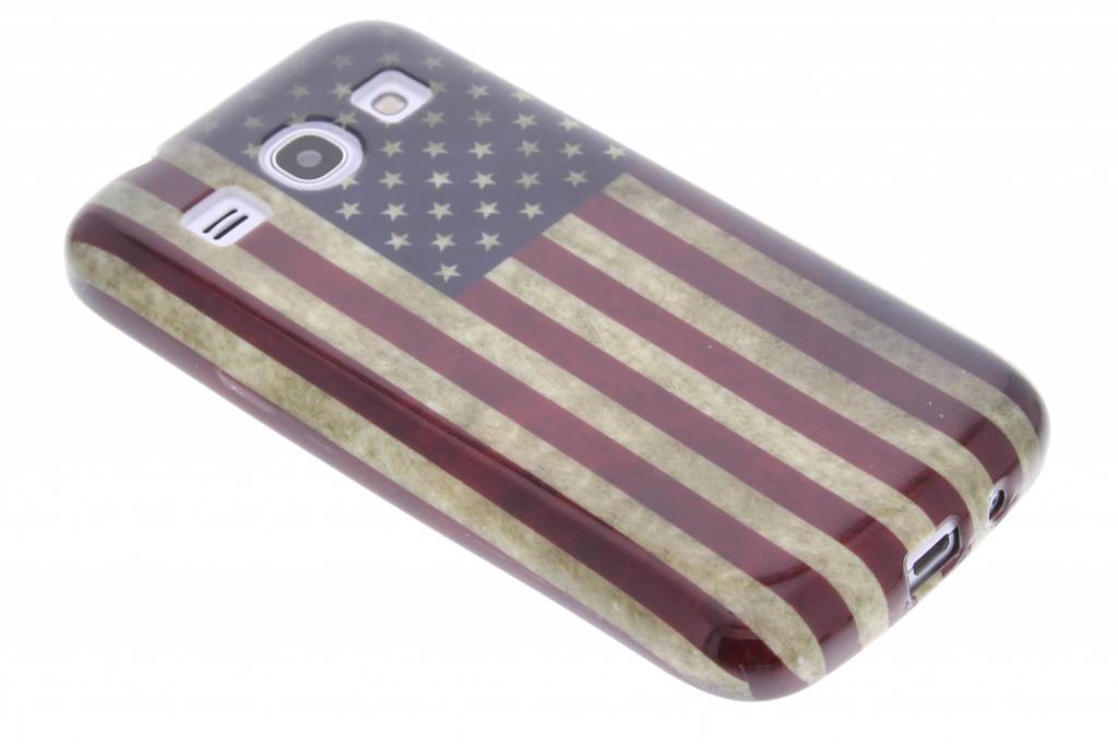 Image of Amerikaanse vlag design TPU siliconen hoesje voor de Samsung Galaxy Core Plus