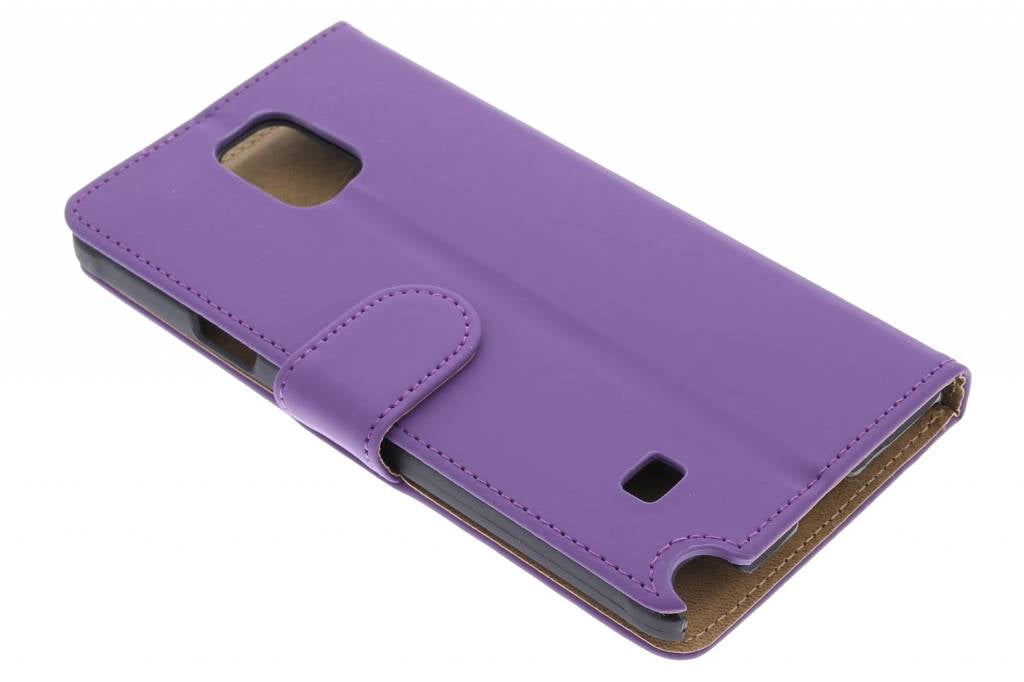 Image of Paarse effen booktype hoes voor de Samsung Galaxy Note 4