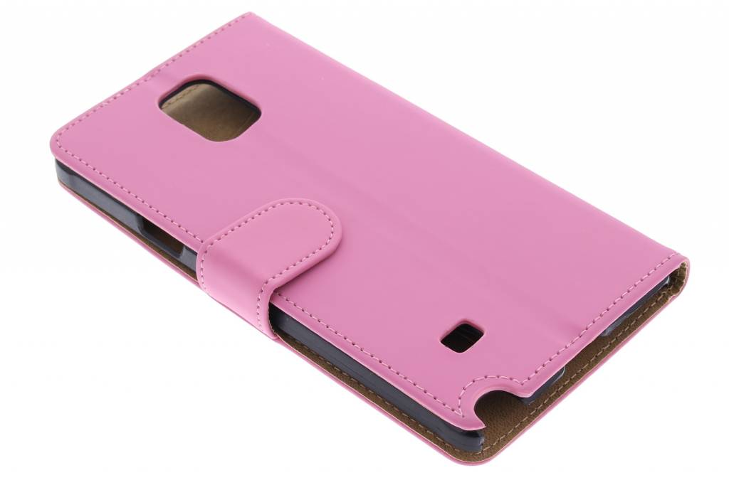 Image of Roze effen booktype hoes voor de Samsung Galaxy Note 4