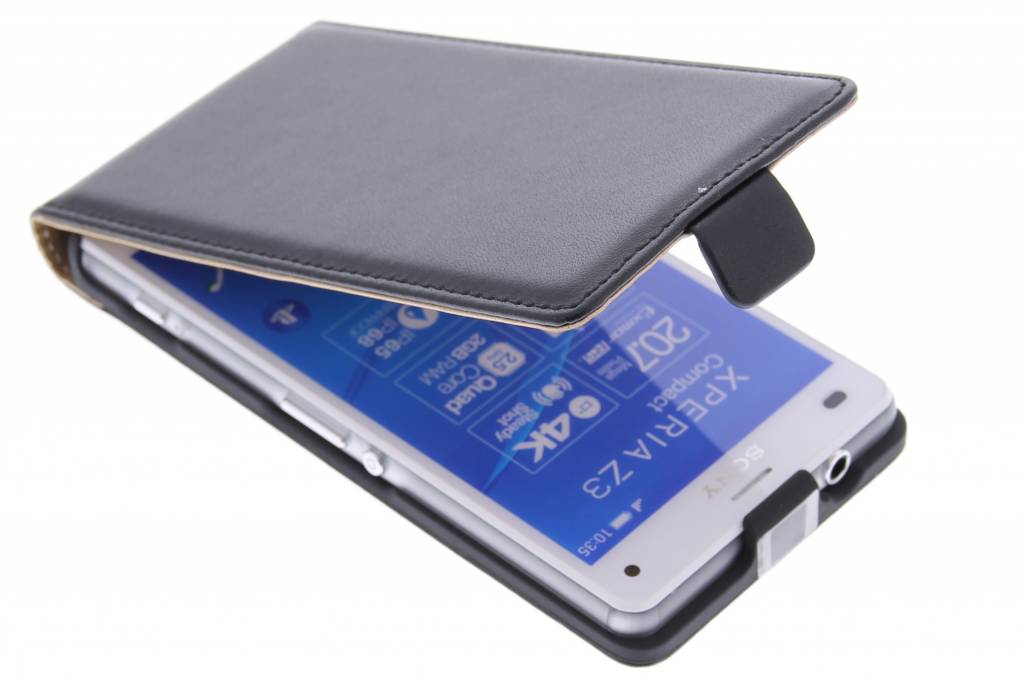 Image of Zwarte luxe flipcase voor de Sony Xperia Z3 Compact