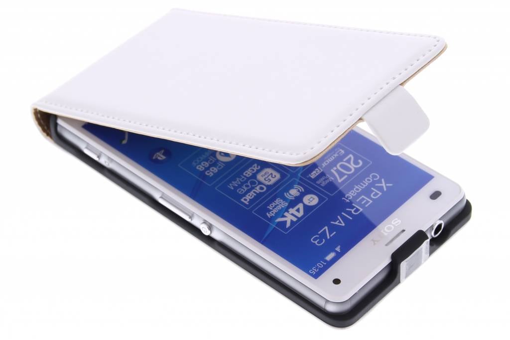 Image of Witte luxe flipcase voor de Sony Xperia Z3 Compact