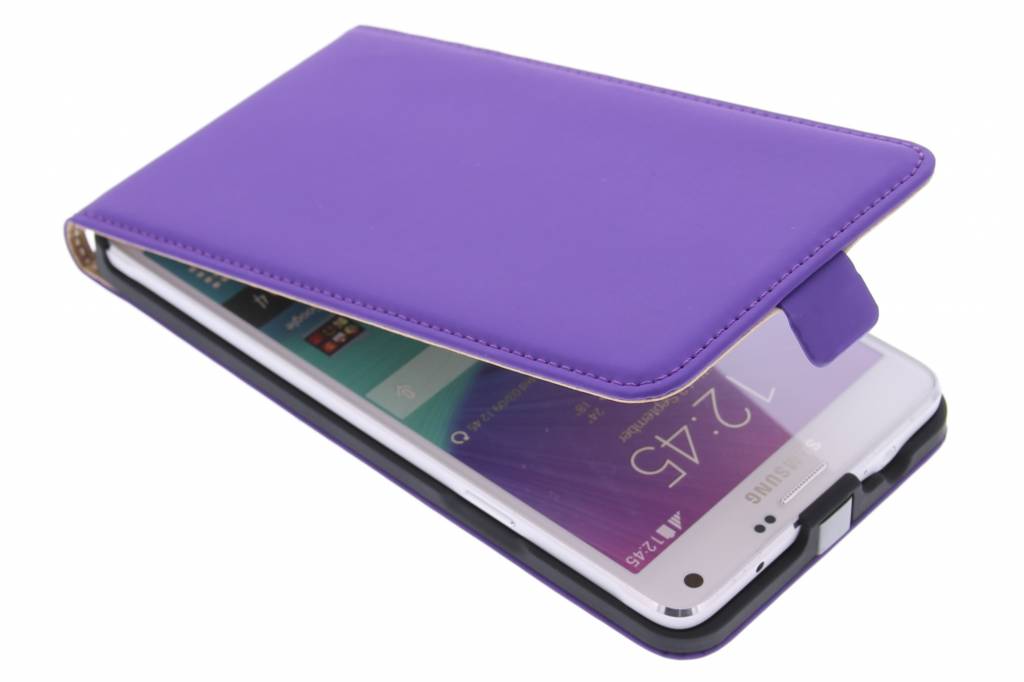 Image of Mobiparts Premium Flip Case Samsung Galaxy Note 4 Purple