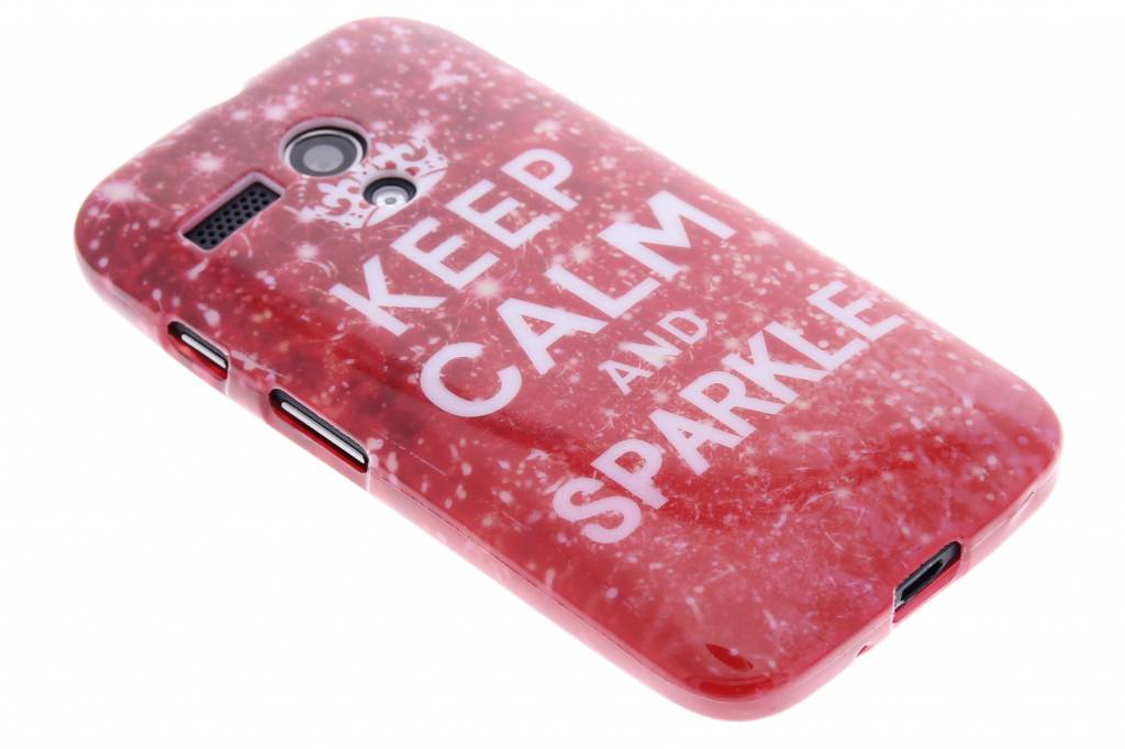 Image of Keep Calm and Sparkle design TPU siliconen hoesje voor de Motorola Moto G