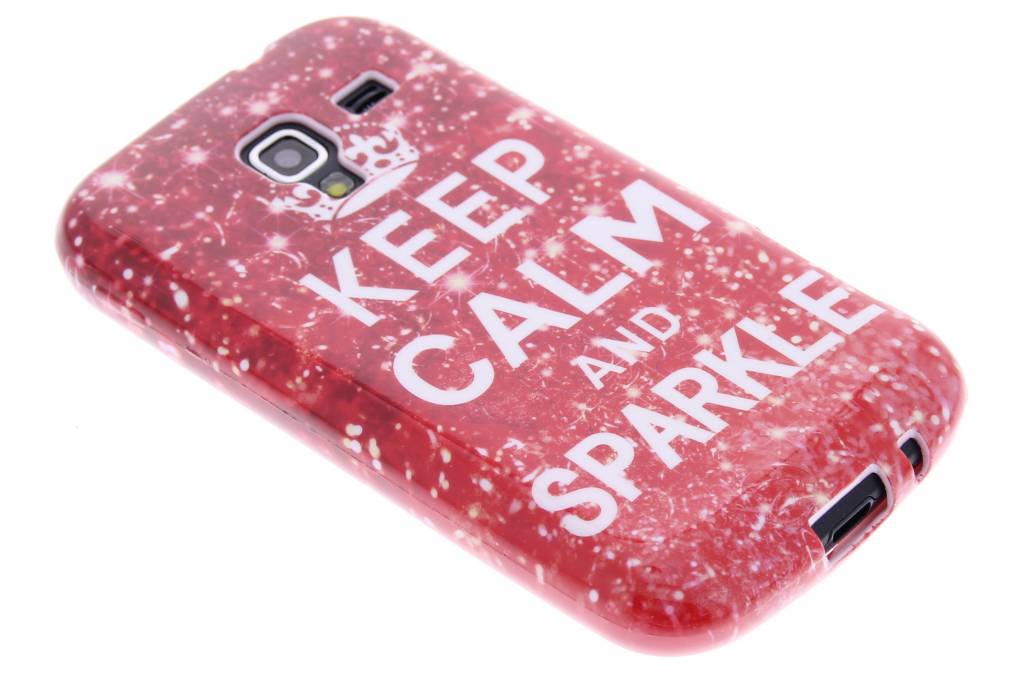 Image of Keep Calm and Sparkle design TPU siliconen hoesje voor de Samsung Galaxy Ace 2