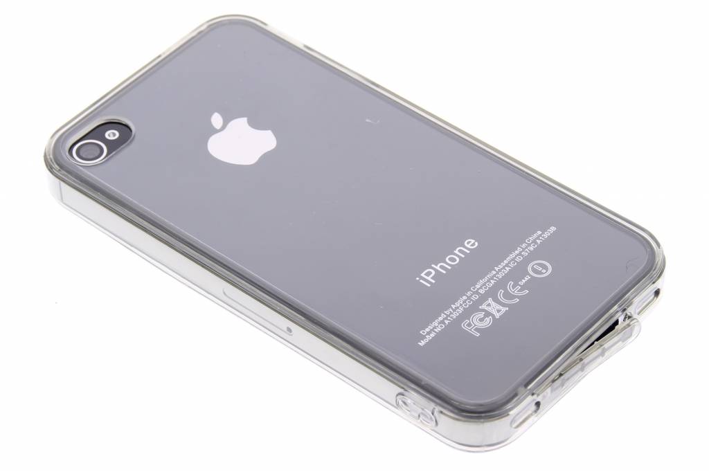 Image of Grijze transparante TPU hardcase hoes voor de iPhone 4 / 4s