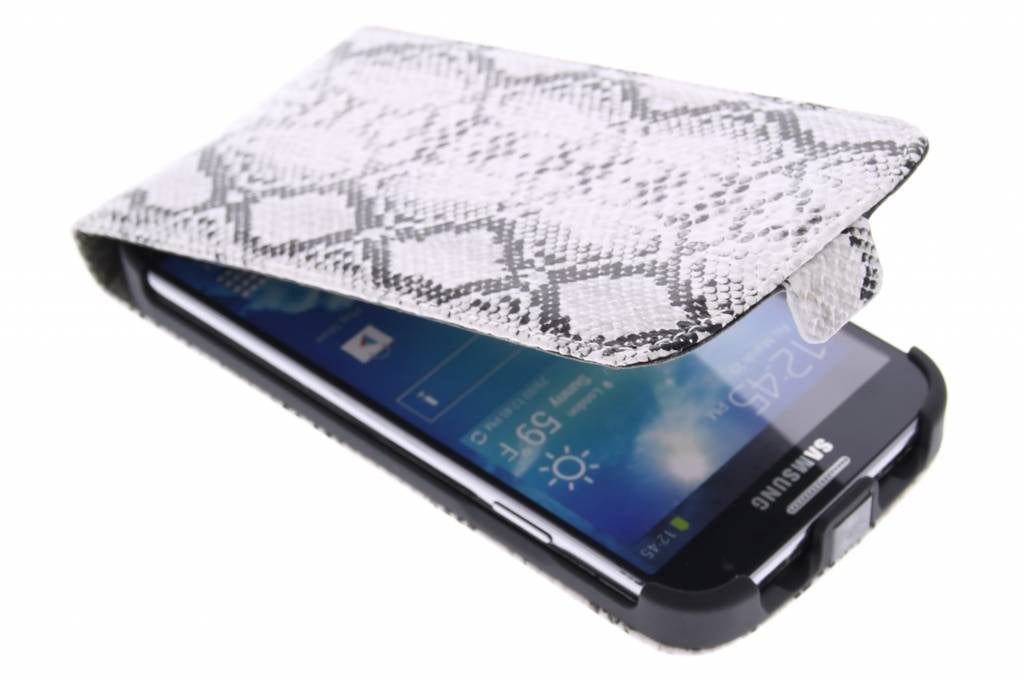 Image of Witte slangenprint flipcase voor de Samsung Galaxy S4