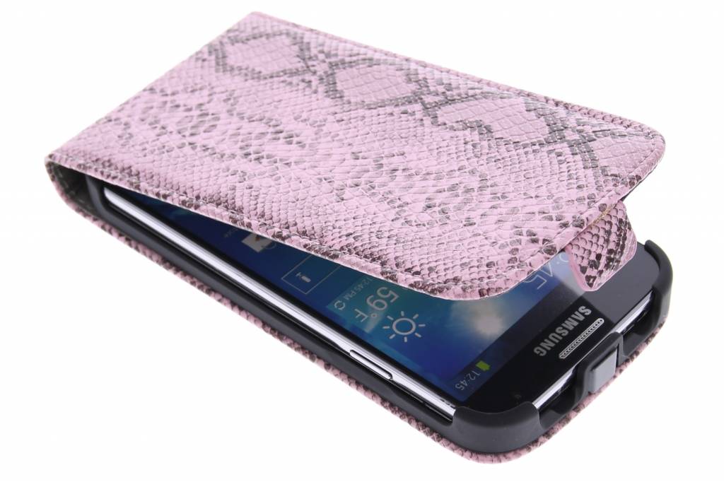 Image of Roze slangenprint flipcase voor de Samsung Galaxy S4